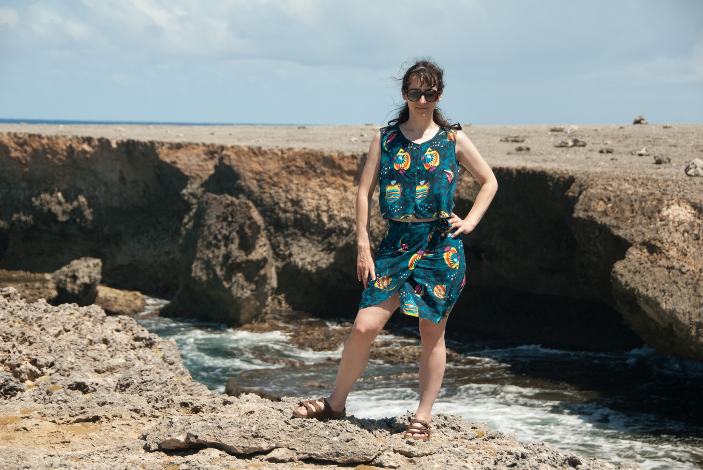 Anne, roasting in the sun on Bonaire