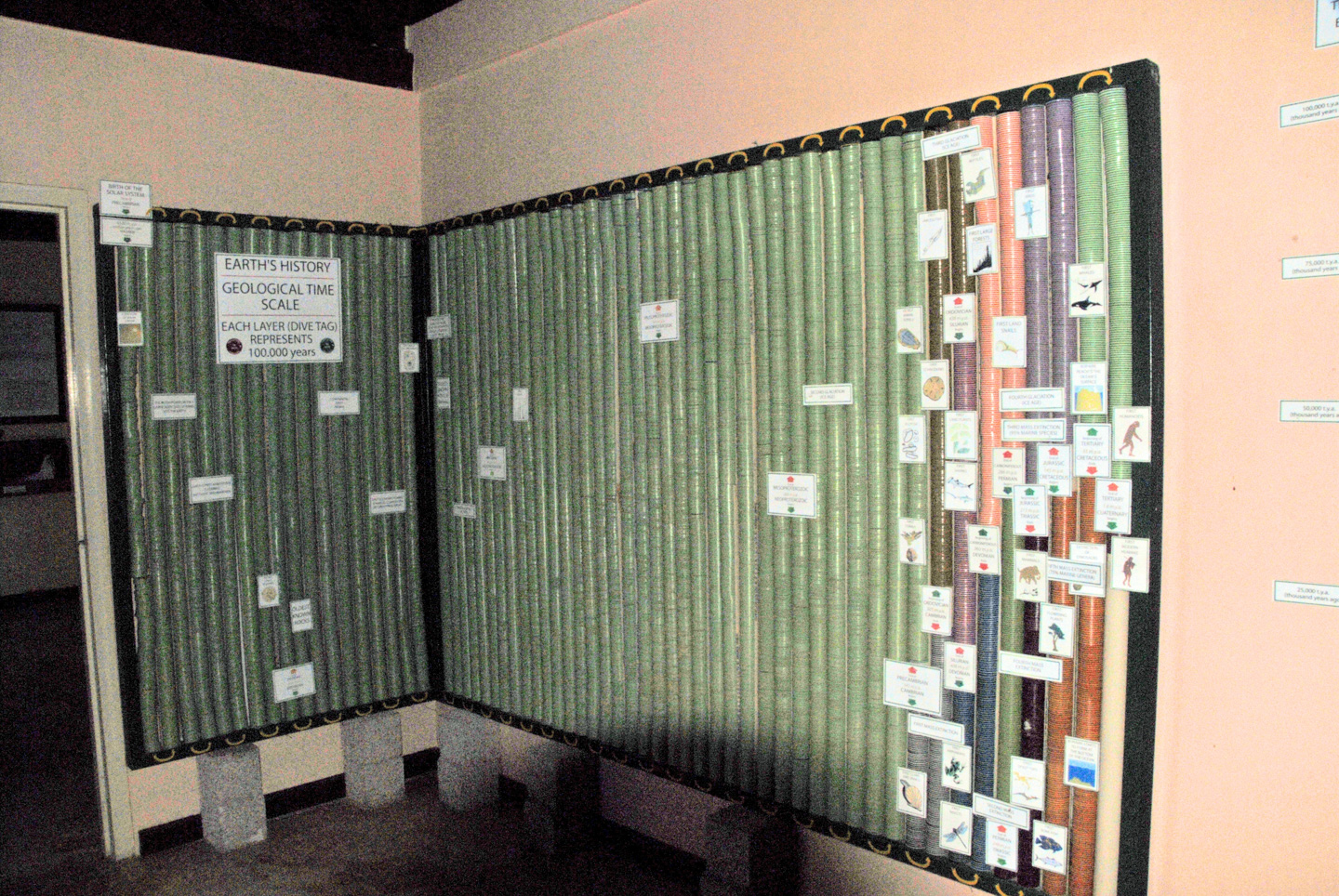 Timeline in the park museum