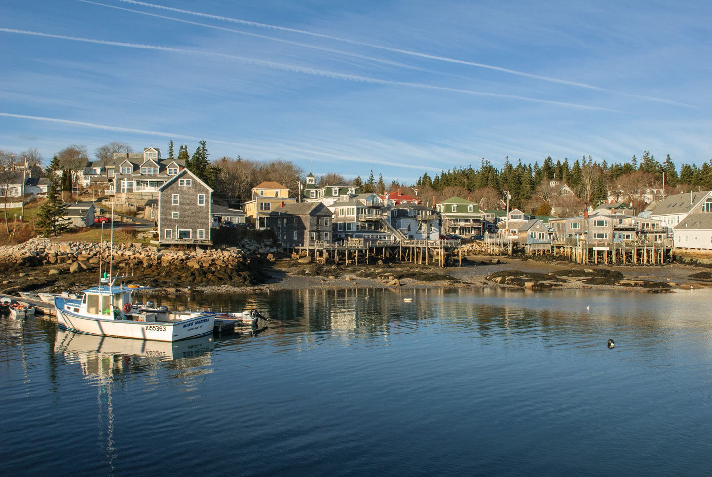 View across harbor of Stonington Maine