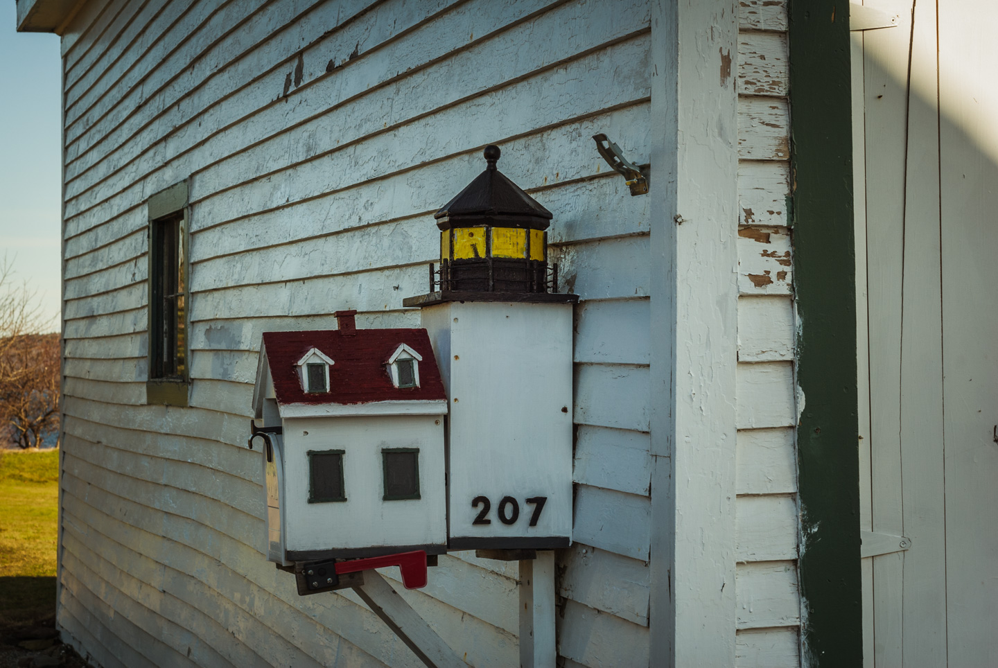 Mailbox at the Fort Point Light, Maine