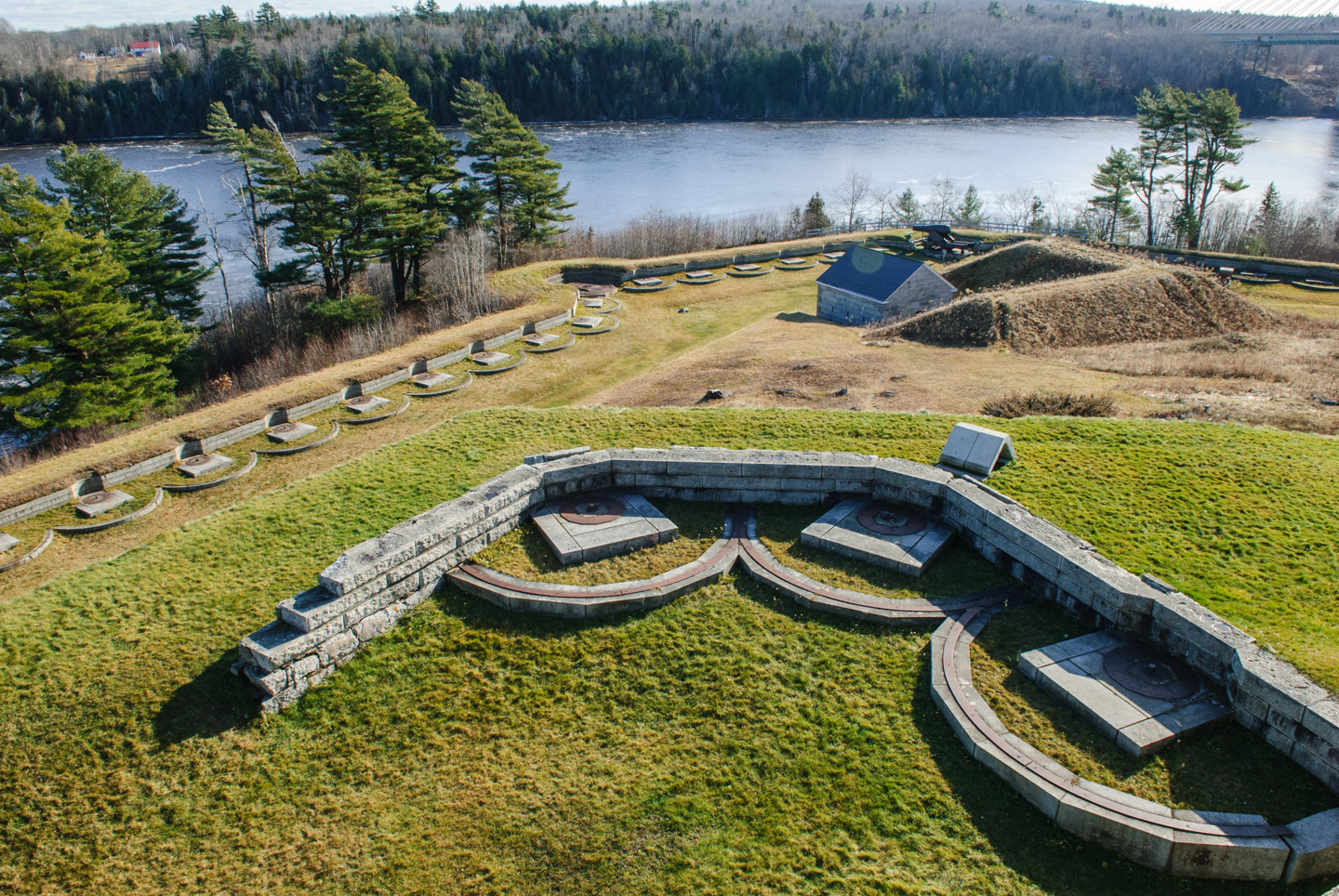 mountings for canons, Fort Knox, Maine