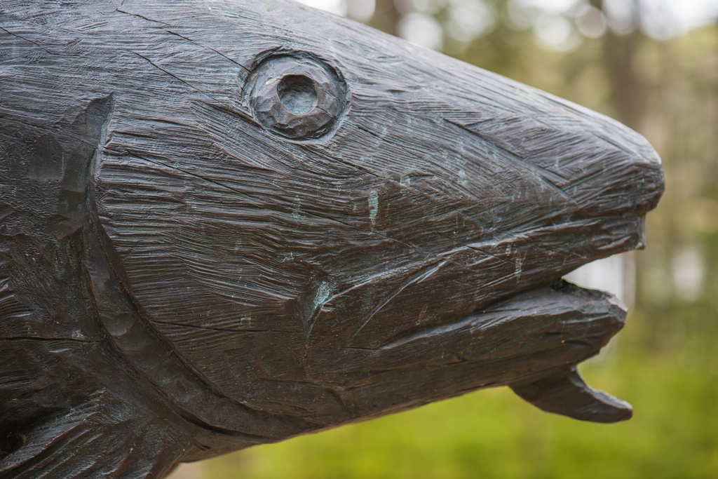 Cod Father statue close-up