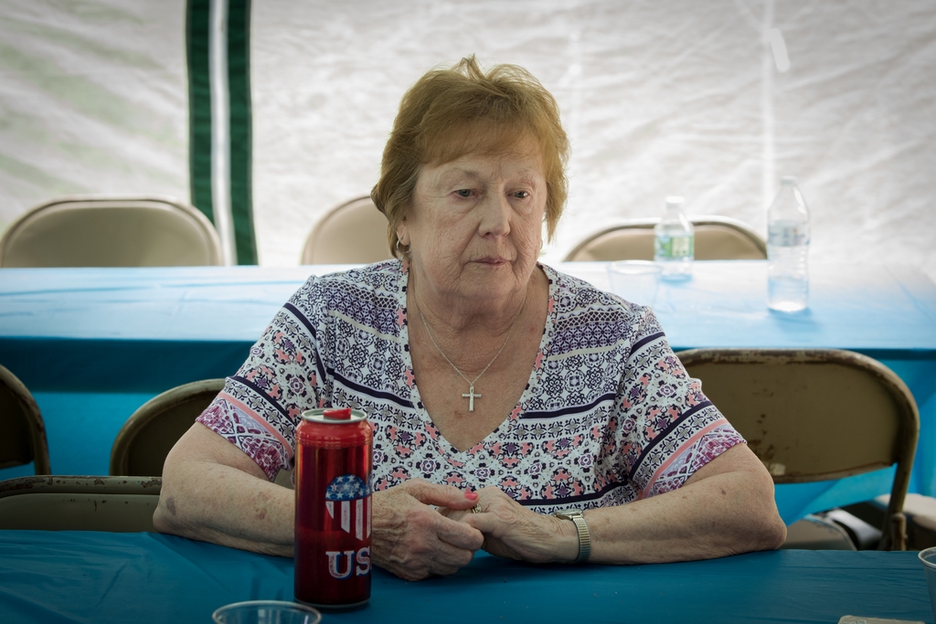Mom sitting at a table