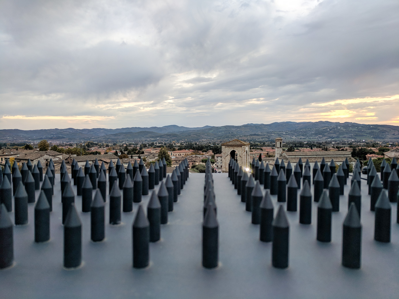 top of the piazza wall