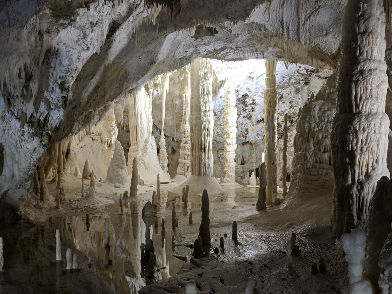 Reflections in the Frasassi Caves