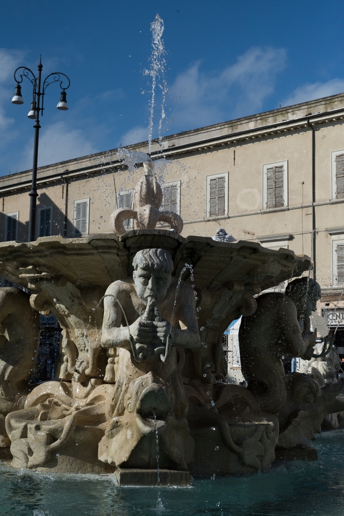 Piper in Pesaro fountain