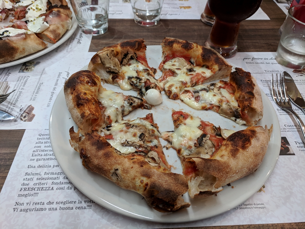 Pizza at Bubini in Pesaro Italy
