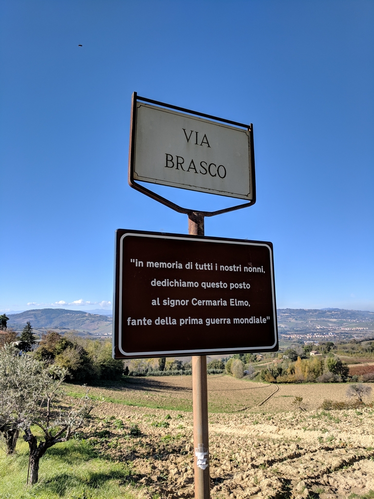 Sign dedicated to grandfathers lost in World War 1