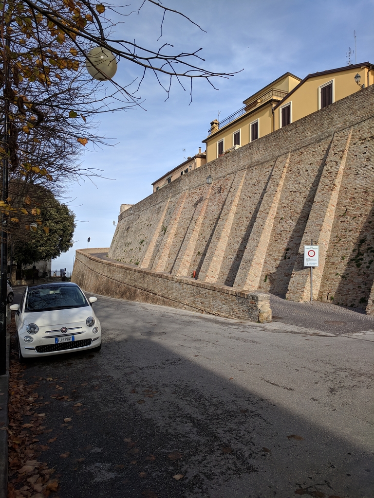 Driving entrance into Sant'Angelo in Lizzola