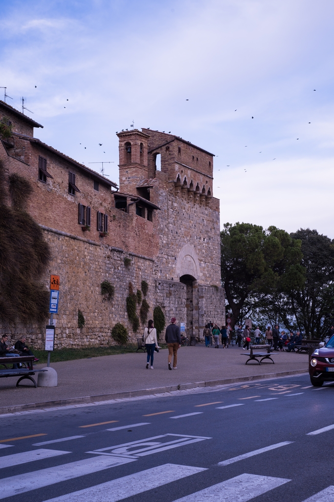The city wall of San Gimignano