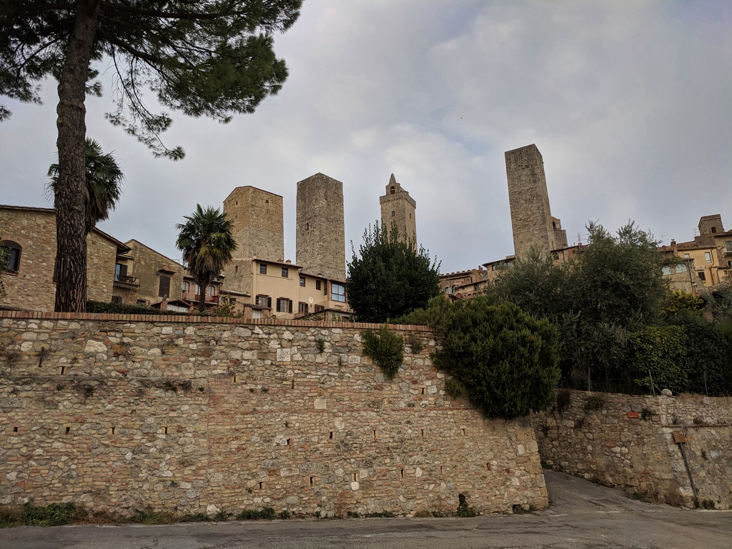 Towers and wall of San Gimignano