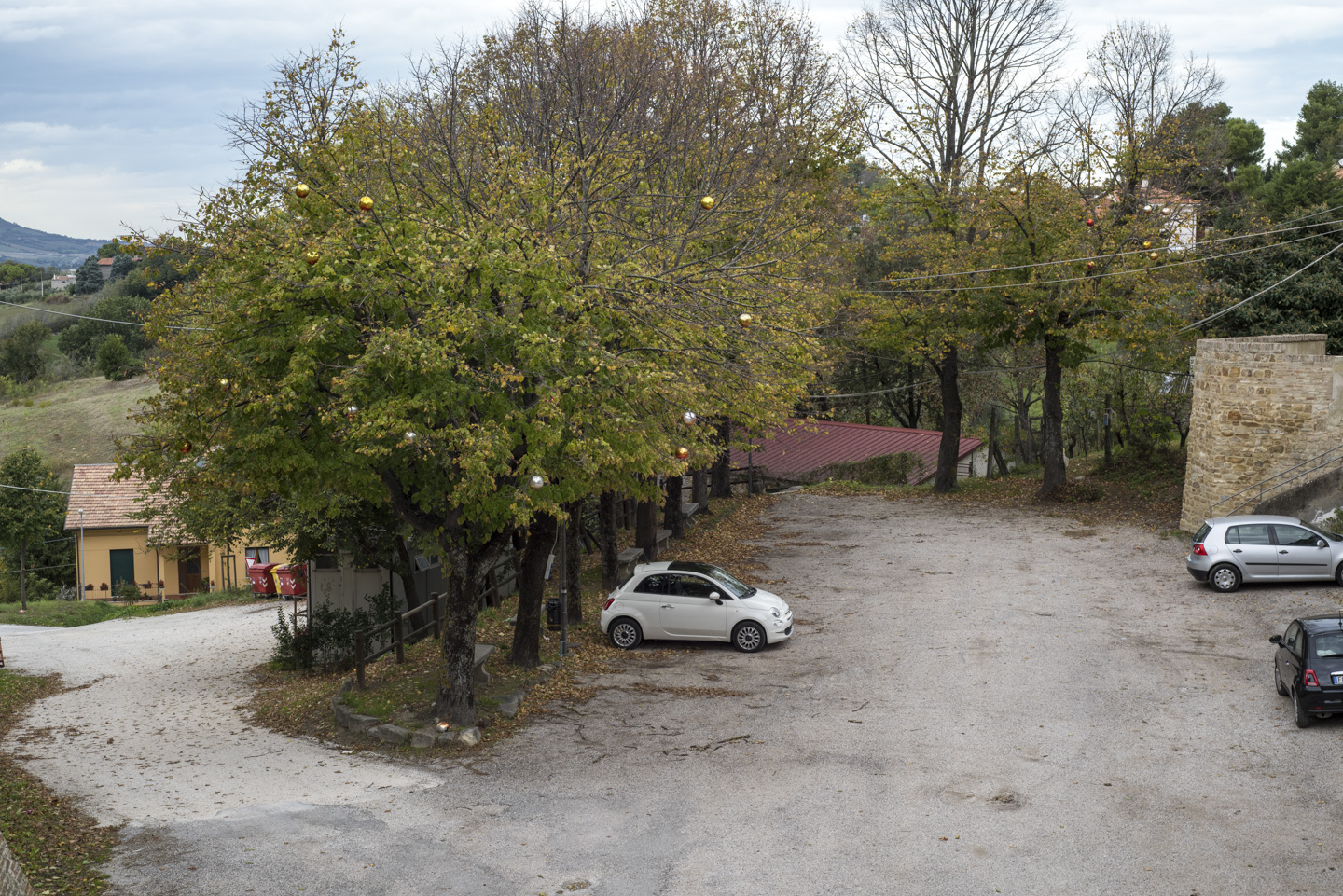 Rental car in parking lot in Candelara