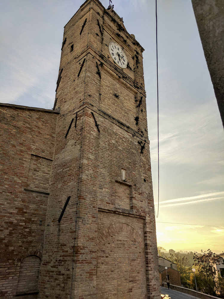 Clock tower with turnbuckles