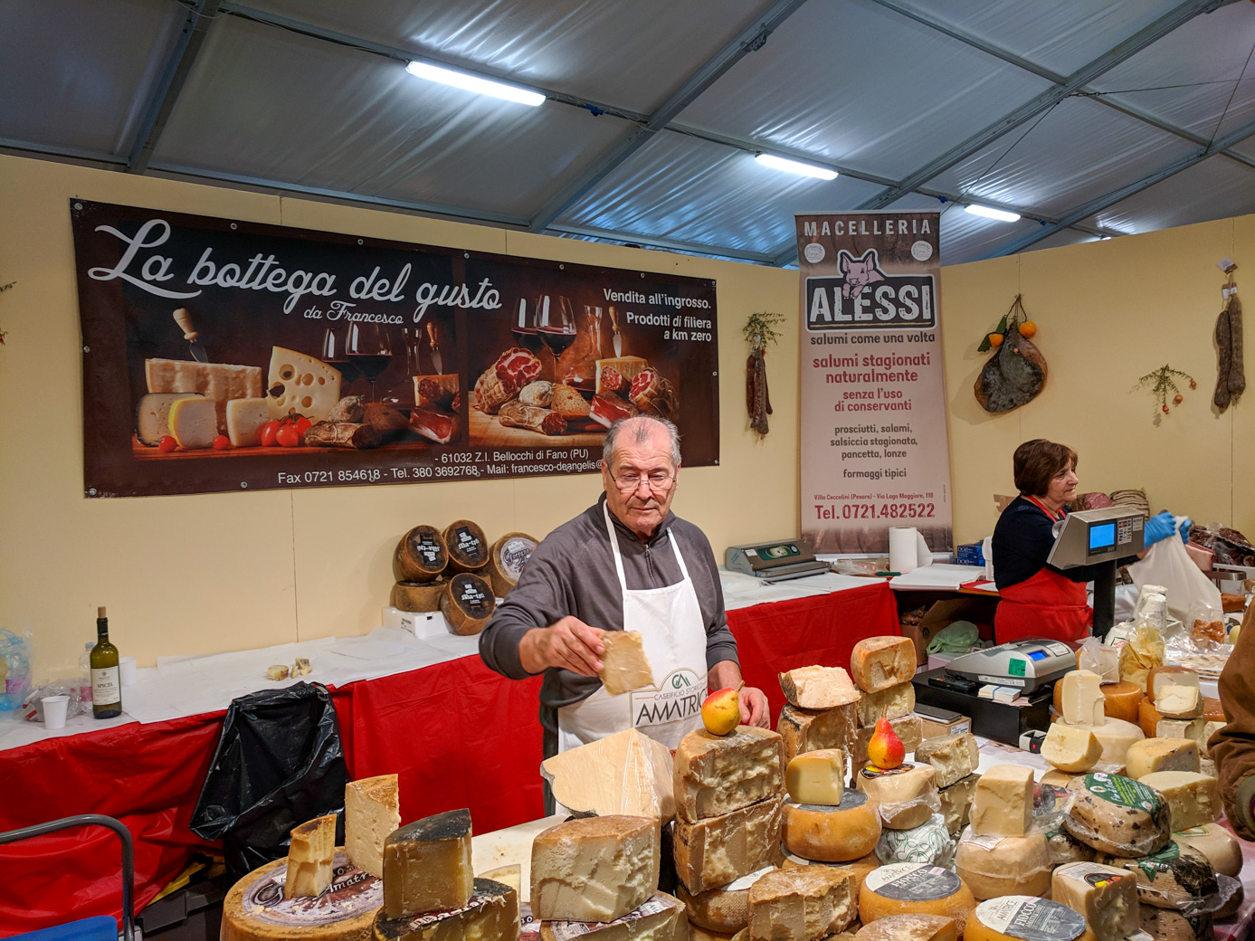 cheese vendor at the fair