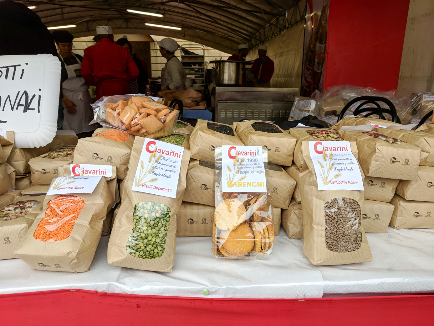 bags for sale at the Ciavarini booth