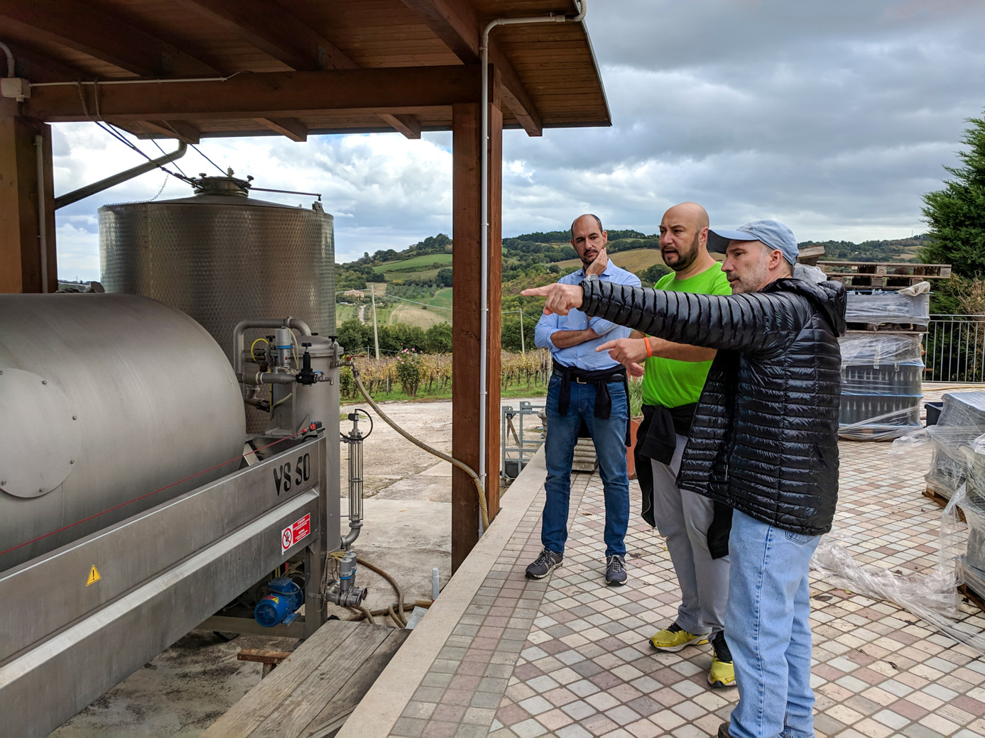 Tommaso, Filippo, Paul at Di Sante Cantina