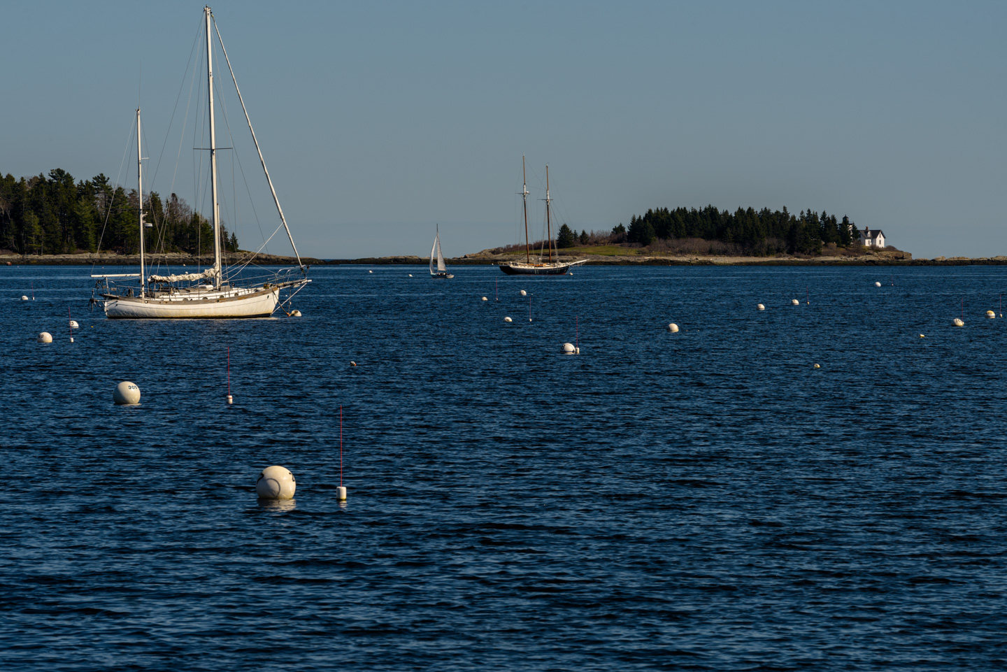 Indian Island Lighthouse and boats