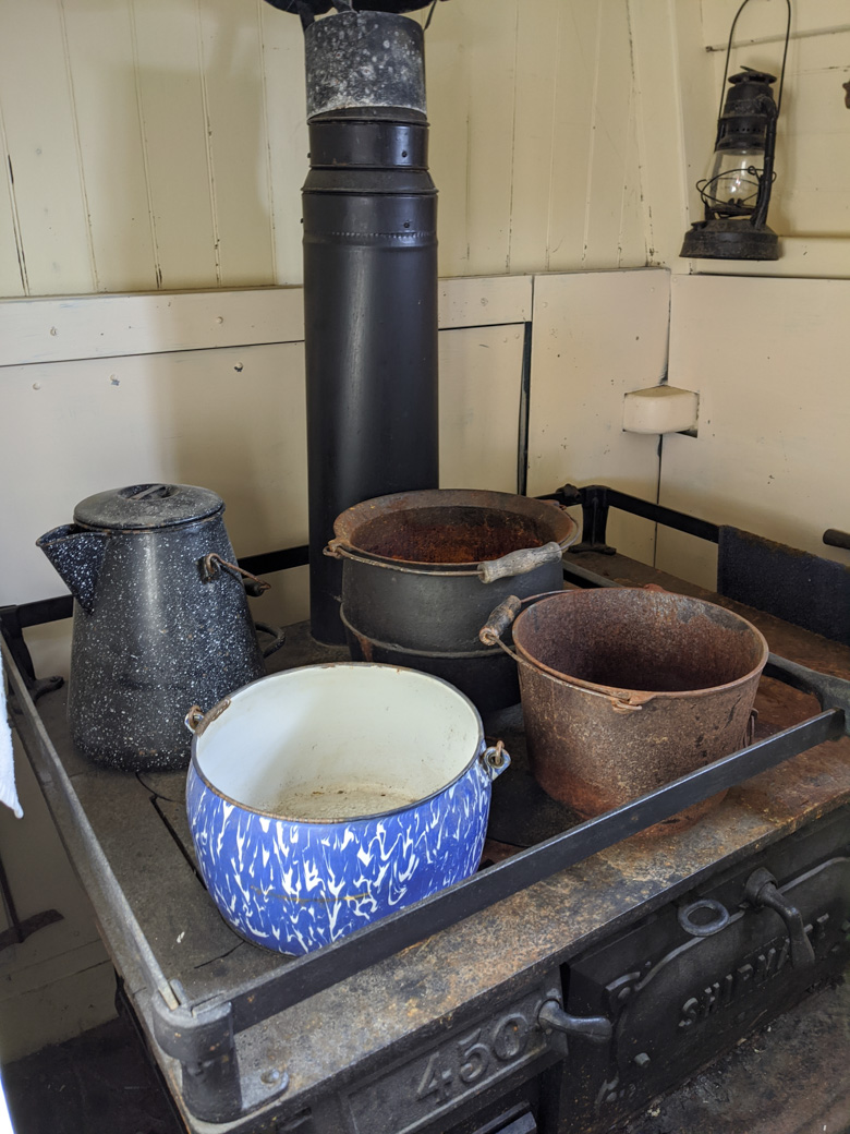 Cooking area on the ship Morgan