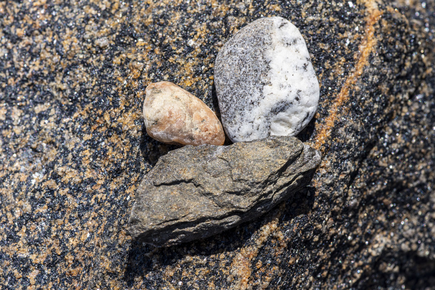 half black half white stone