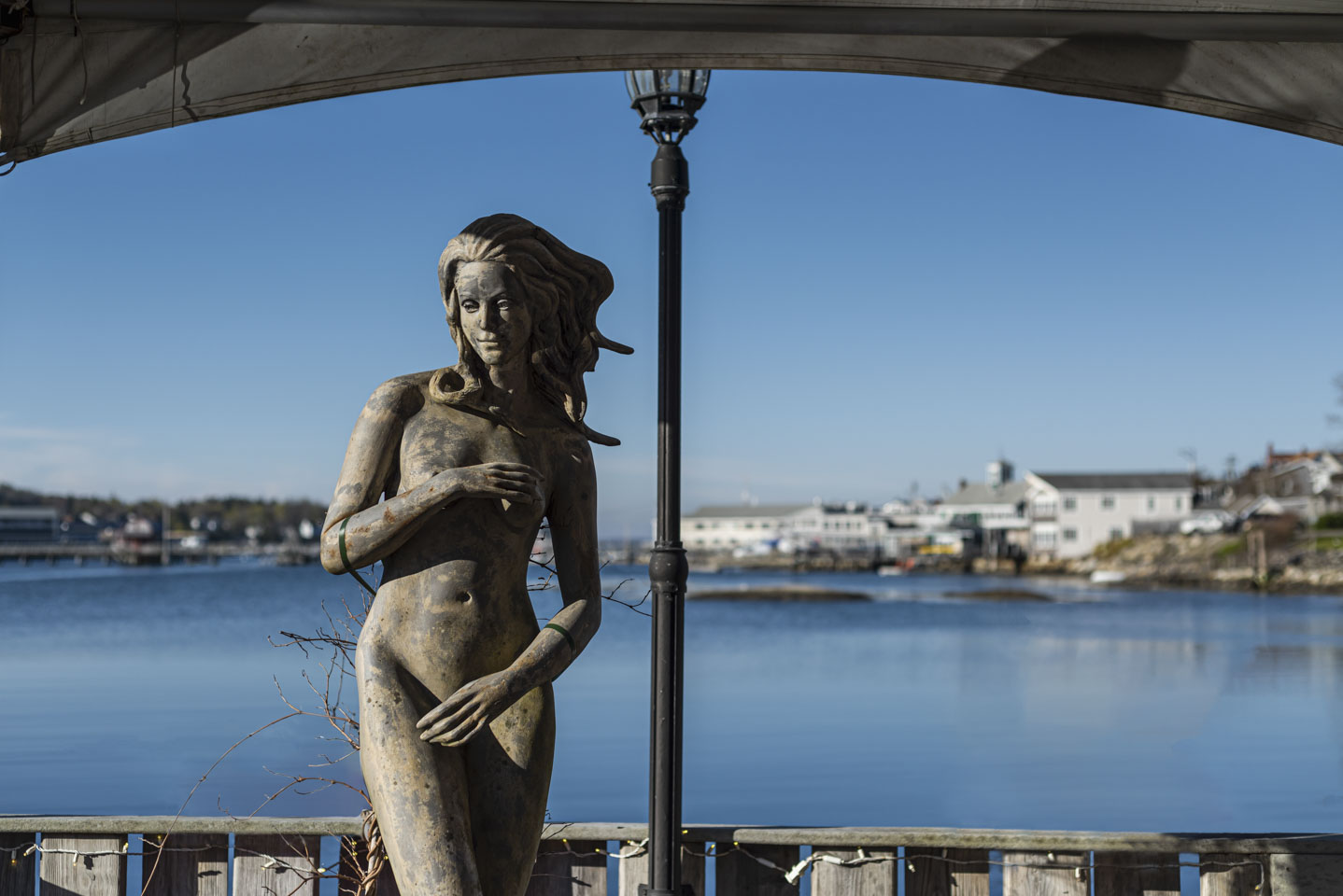 Statue of Venus under a canopy
