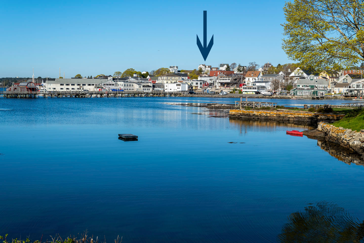 View of Boothbay Harbor from the head of the harbor