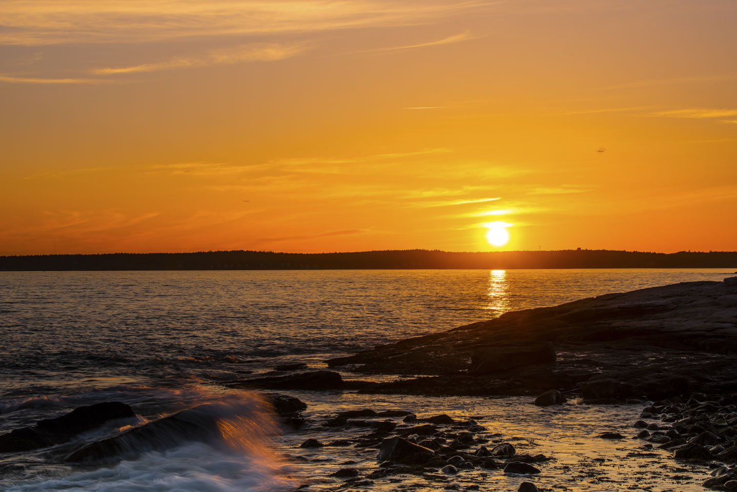 Sunset at Ocean Point, East Boothbay, Maine