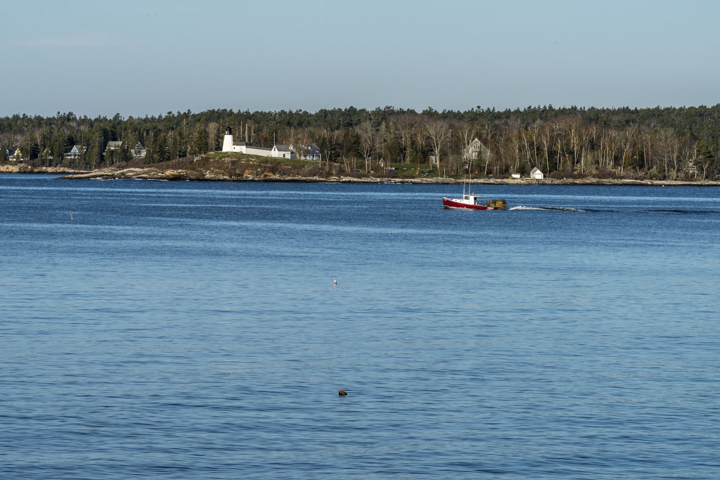 Burnt Island Light viewed from Spruce Point