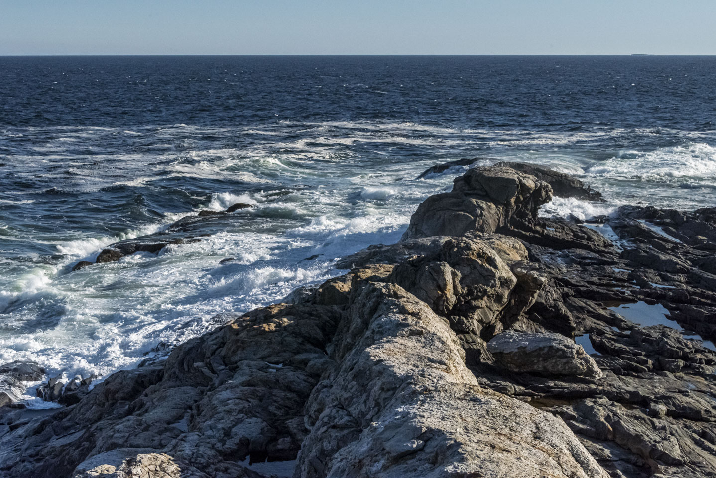 waves at Pemaquid crashing against the rocks