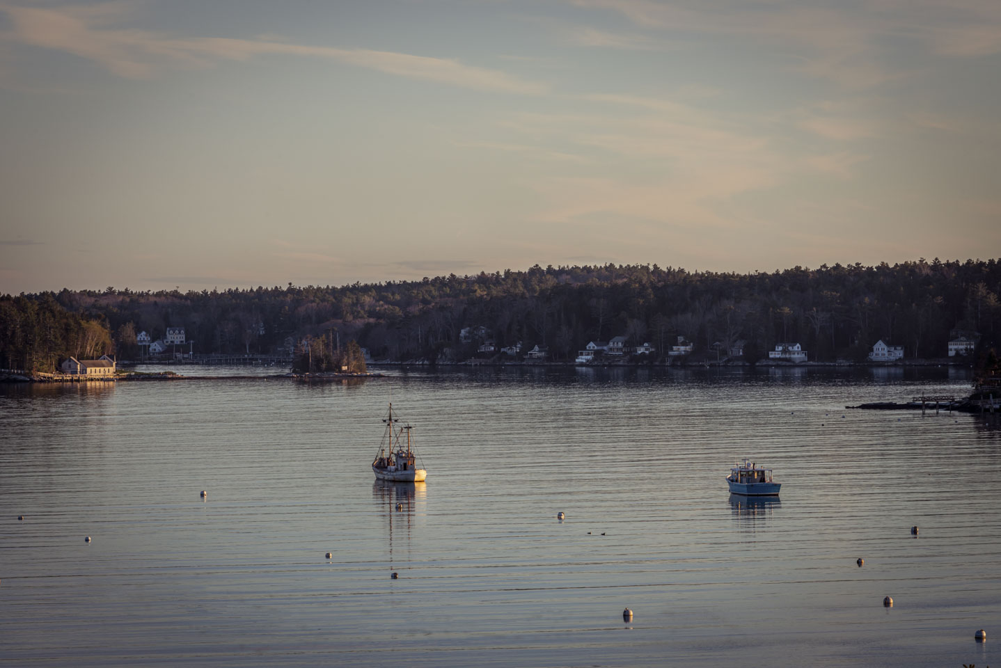 Boothbay Harbor near sunset