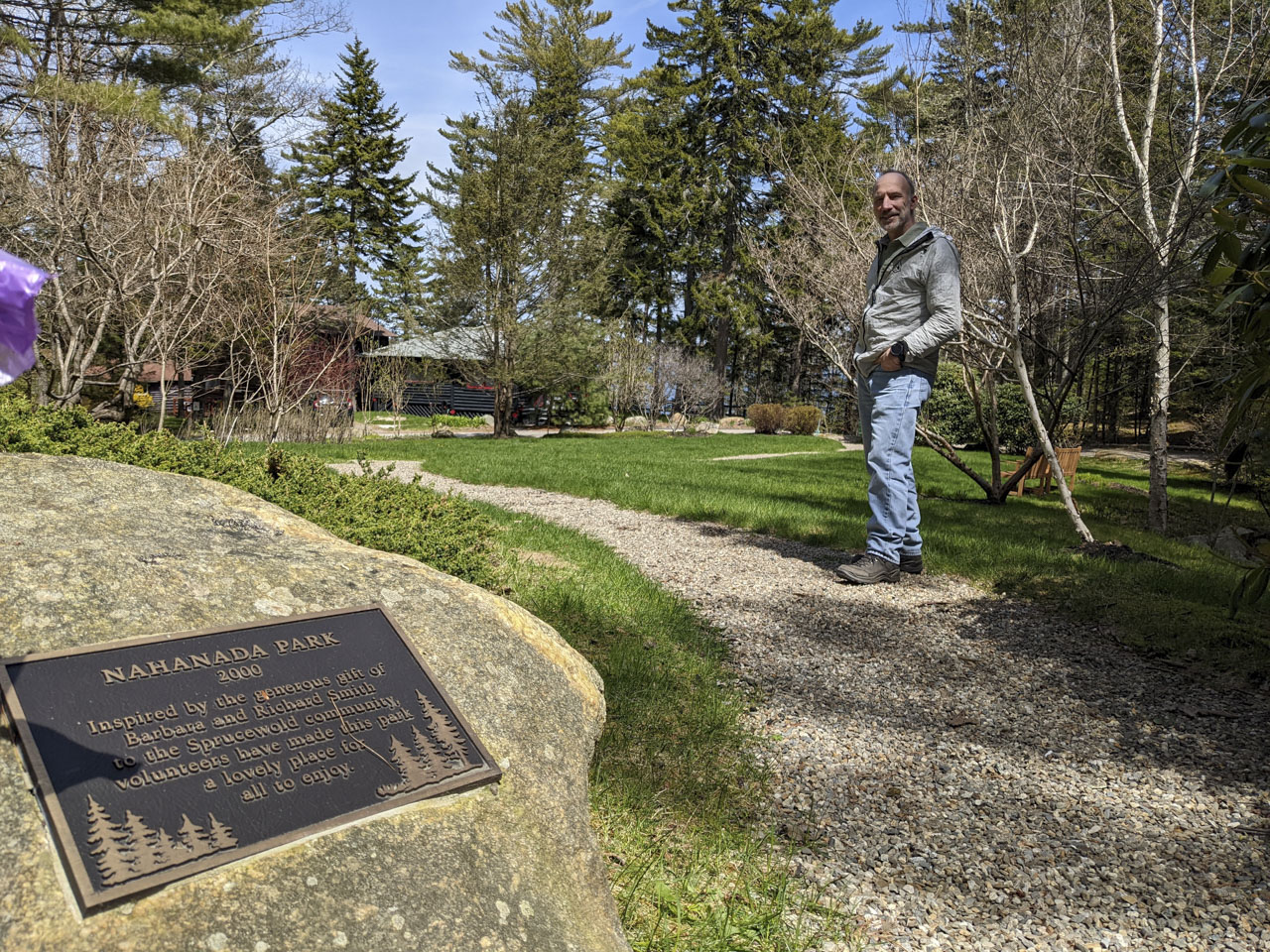 Paul standing in Nahanada Park