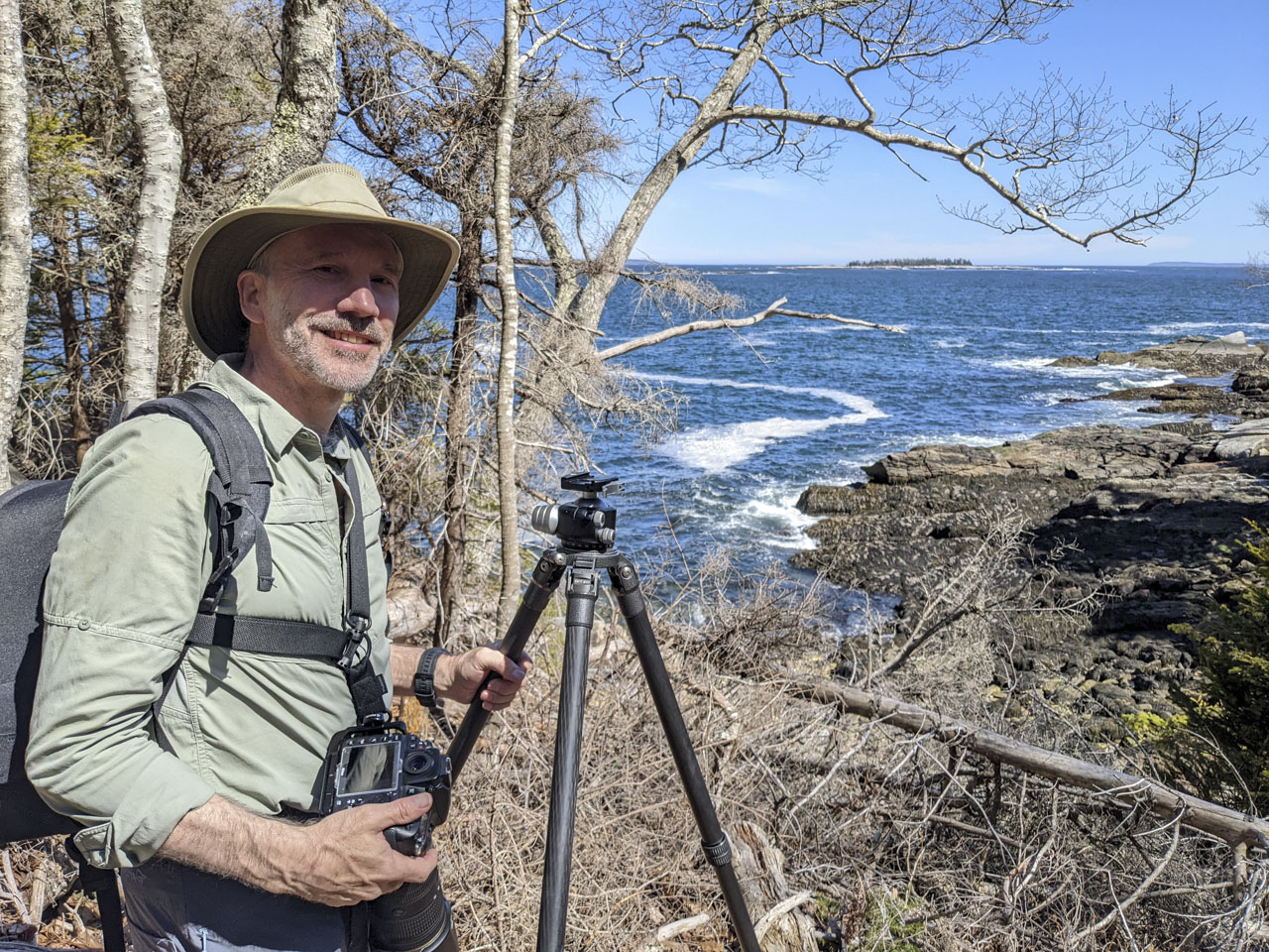 Paul in front of the ocean