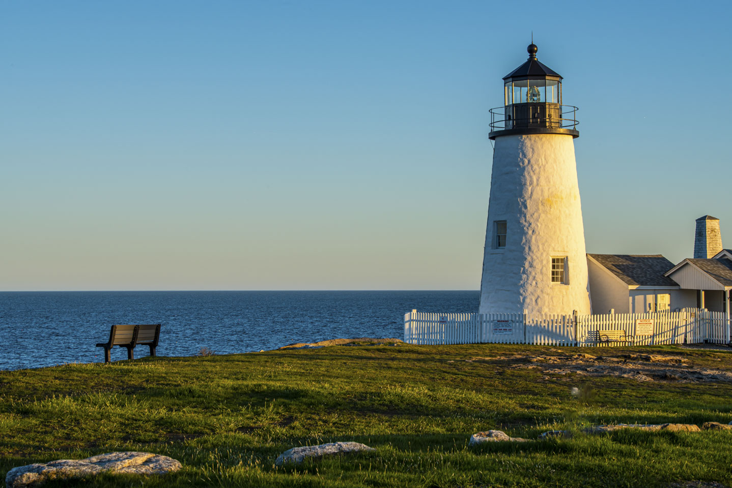 Pemaquid Light with late day sunshine on it