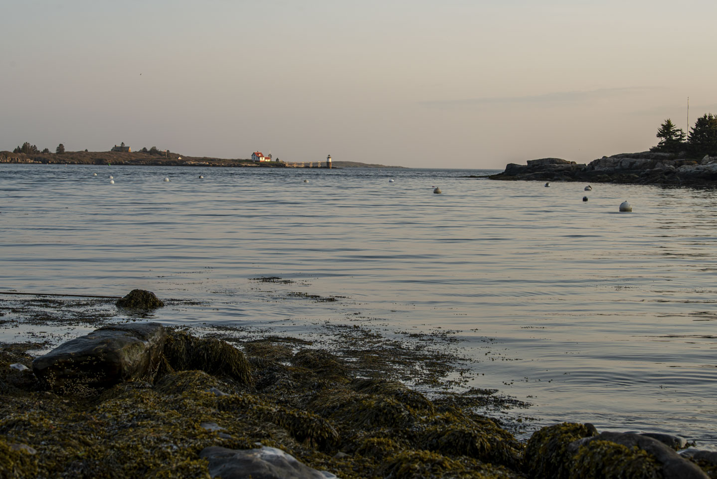 Ram Island Lighthouse at sunset