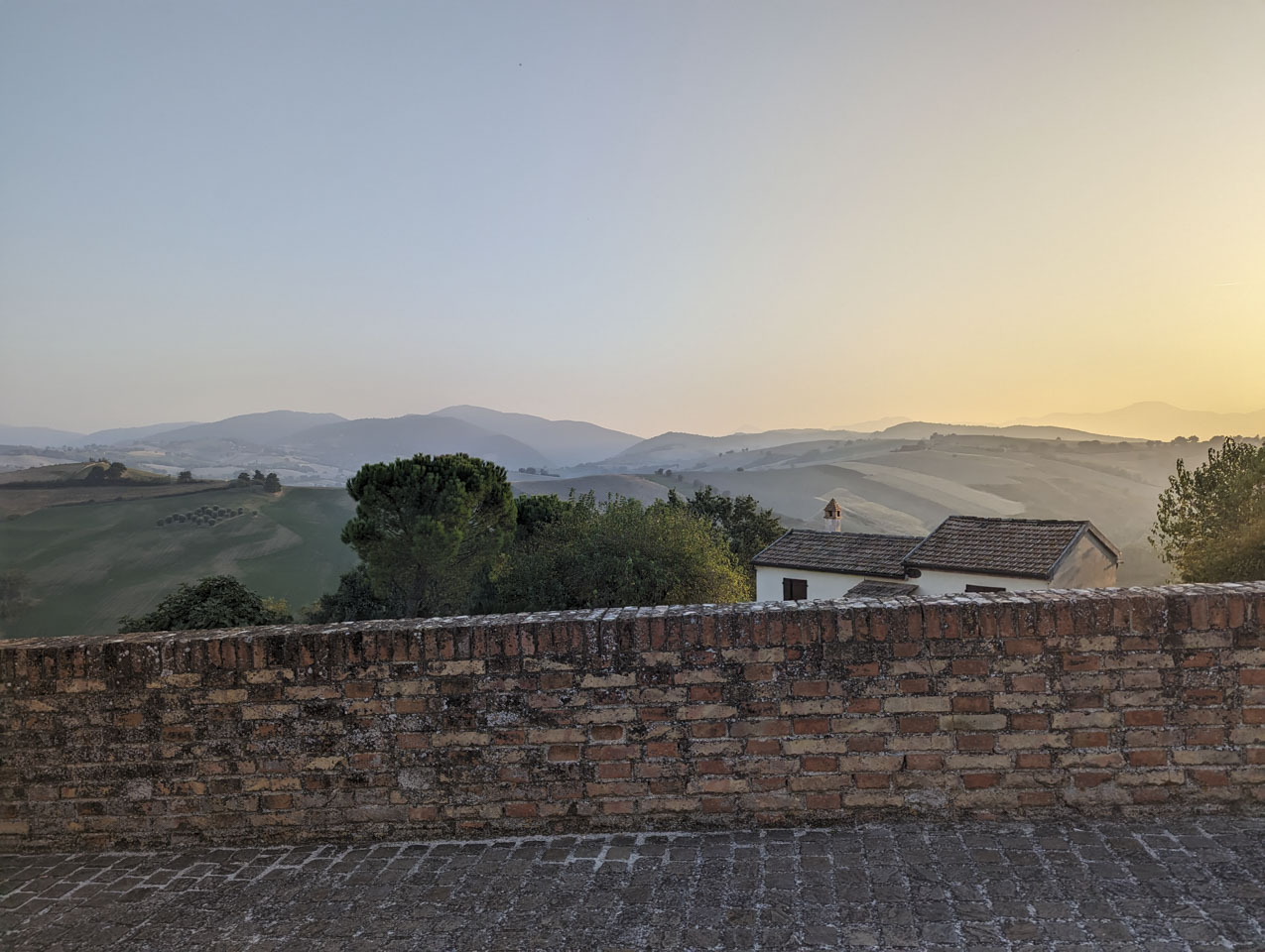 View from the piazza in Loretello
