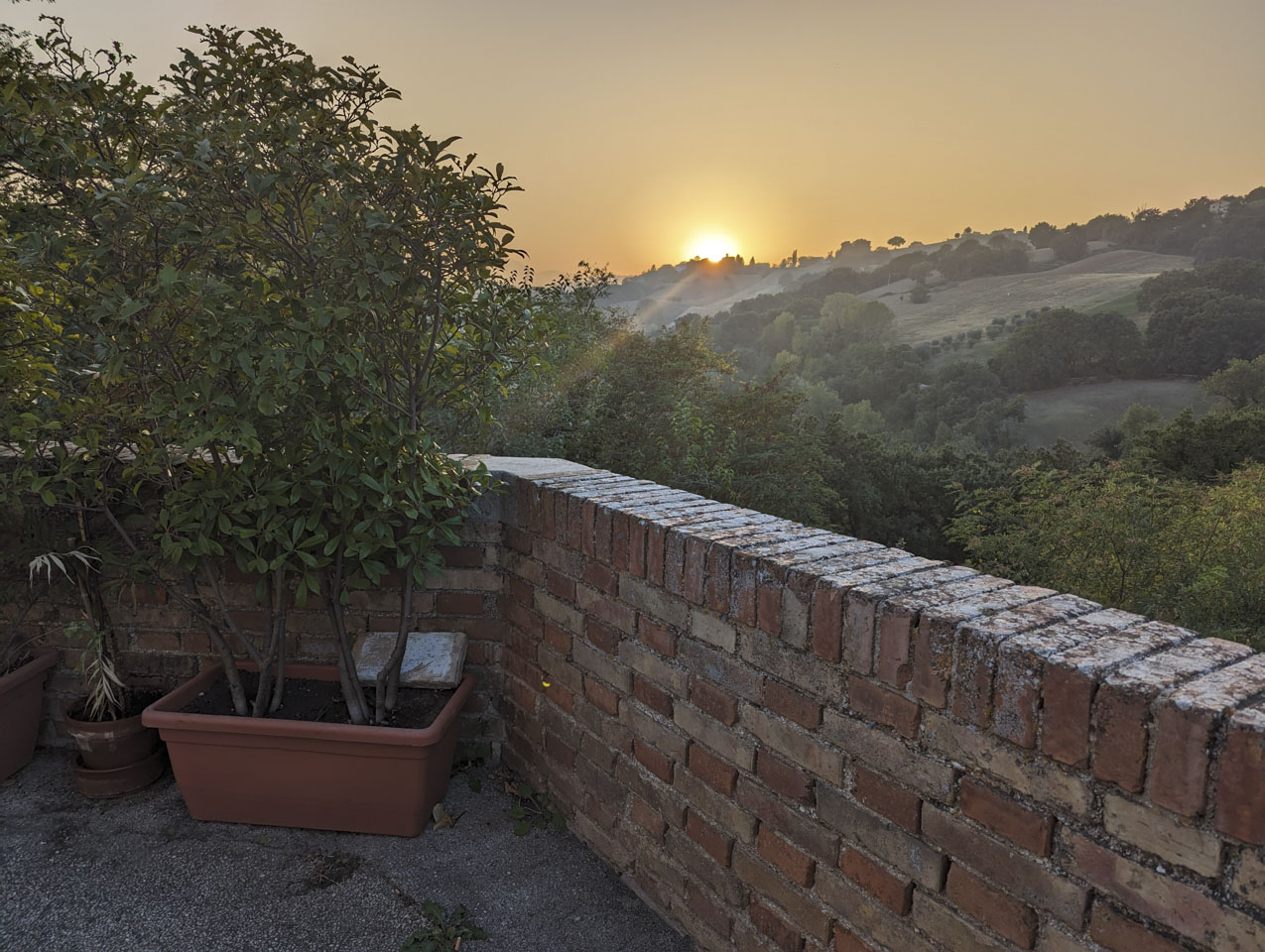 View from the piazza in Loretello