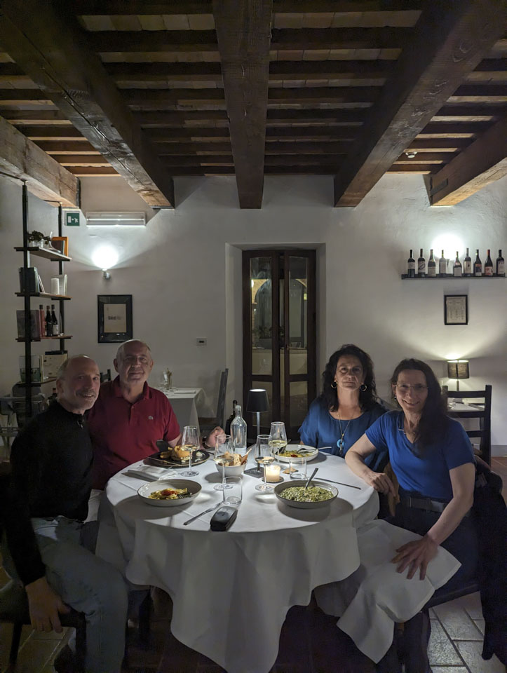 Paul, Francesco, Doni, and Anne at Fravento restaurant