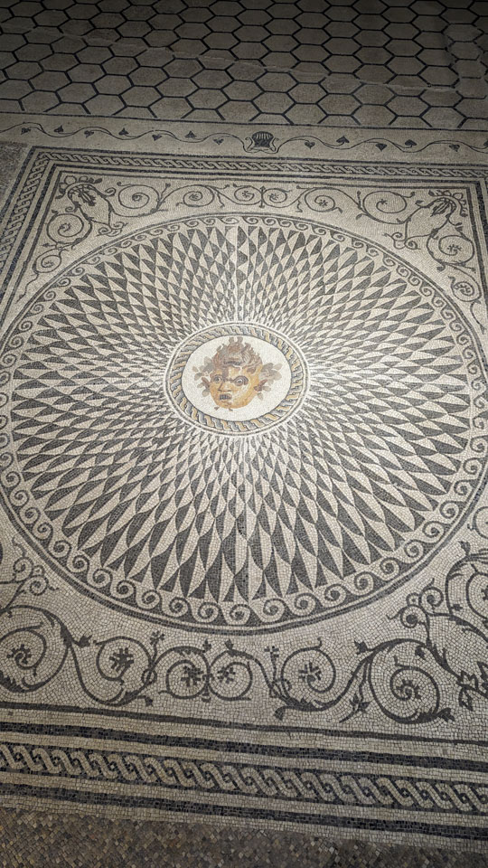 Roman mosaic in the Ascoli Piceno archeological museum