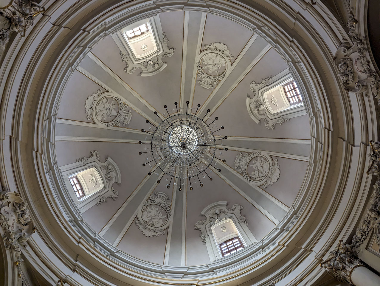 ceiling inside the Addolorata Church in Corinaldo
