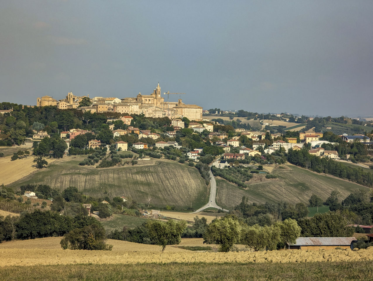 Corinaldo Italy seen from a distance