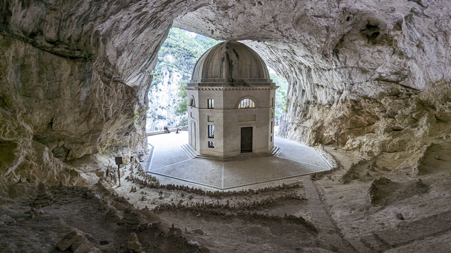 A view back towards the temple