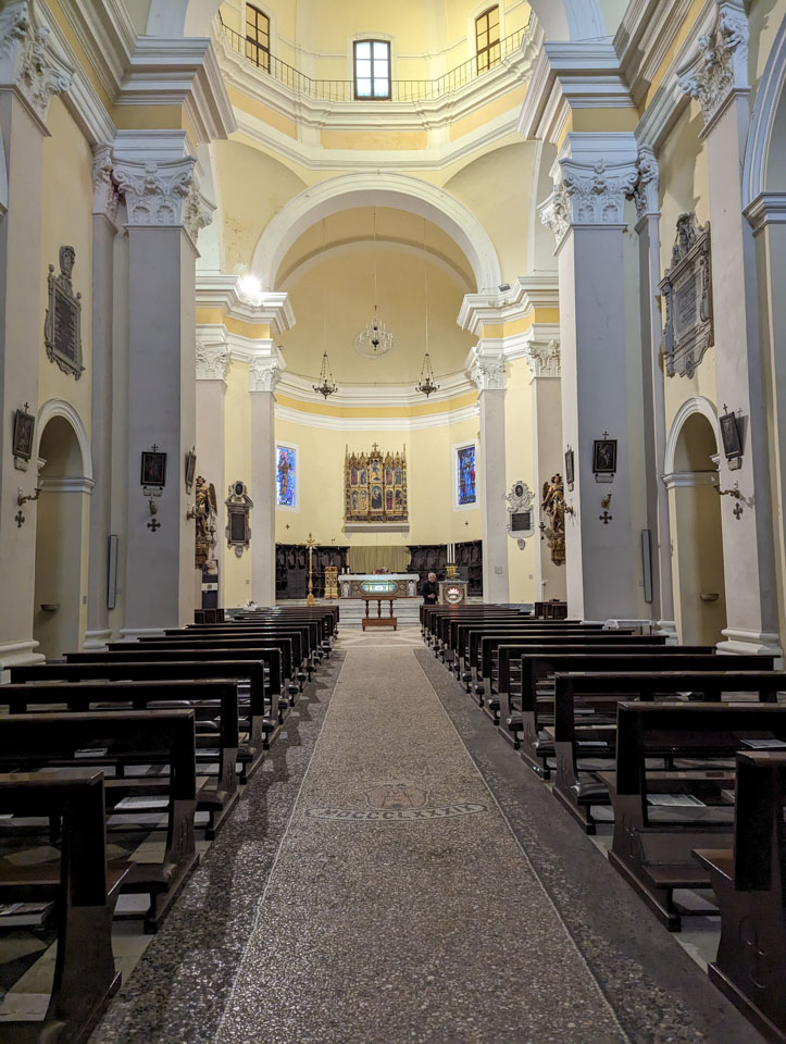 The main aisle of San Medardo