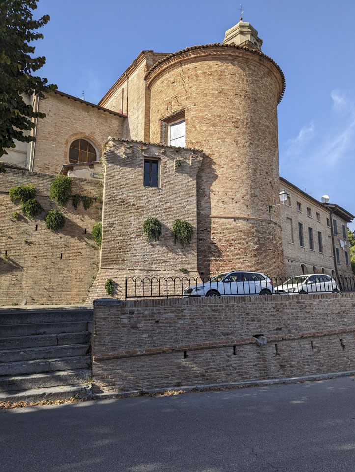 One of the old round defensive towers in Mondavio