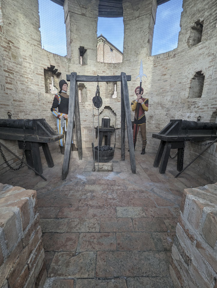 Display of guards in the sentry building