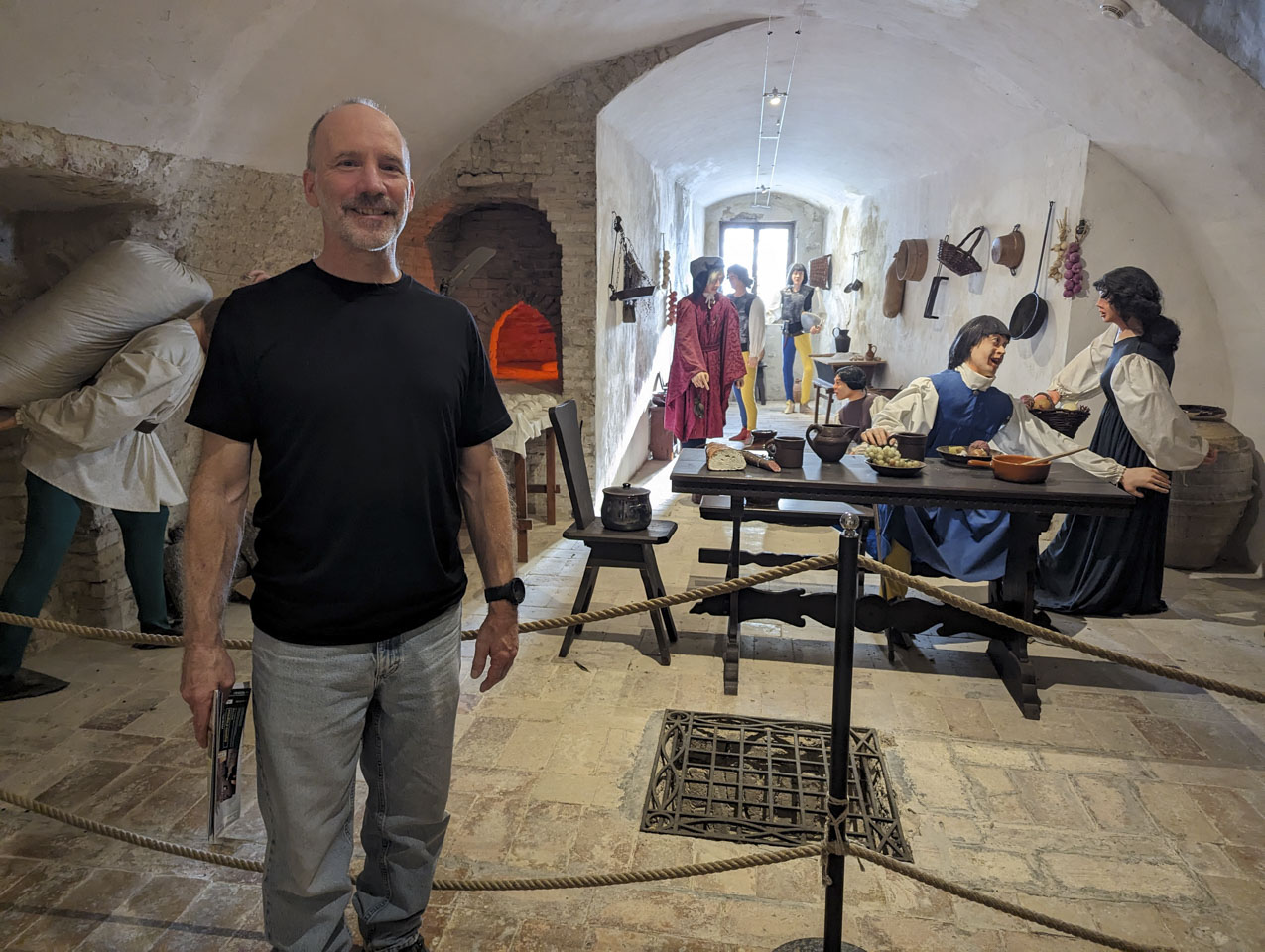 Paul in the Rocca kitchen area