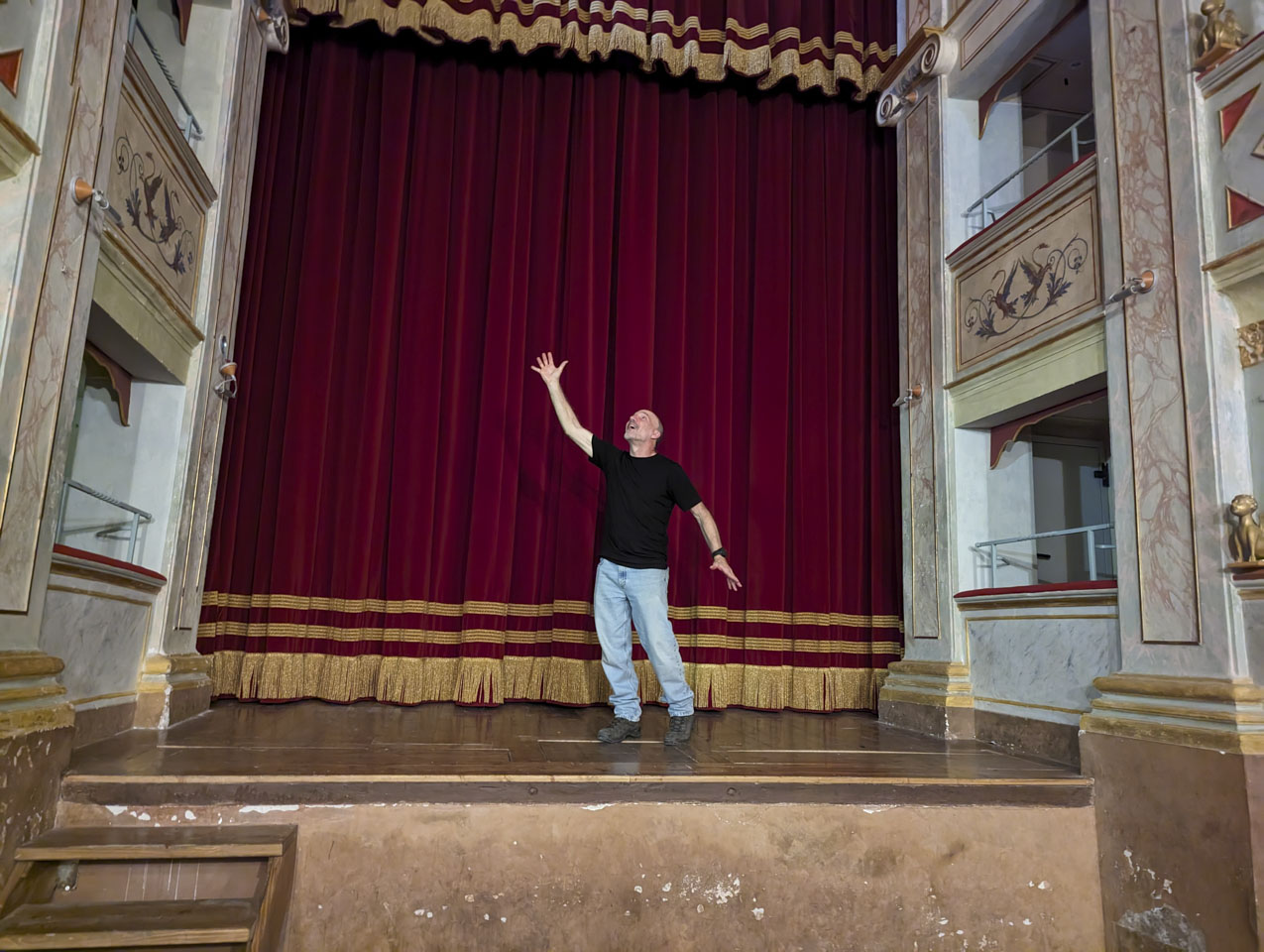 Paul on the Apollo Theater stage