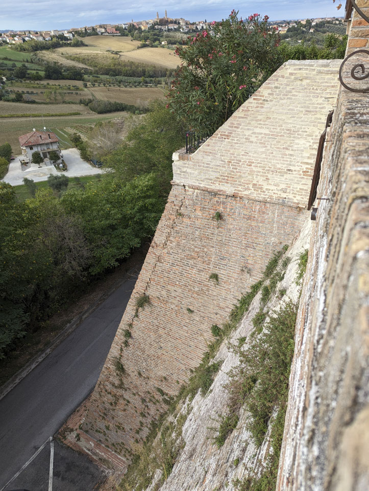 View from inside the walled section of Mondavio