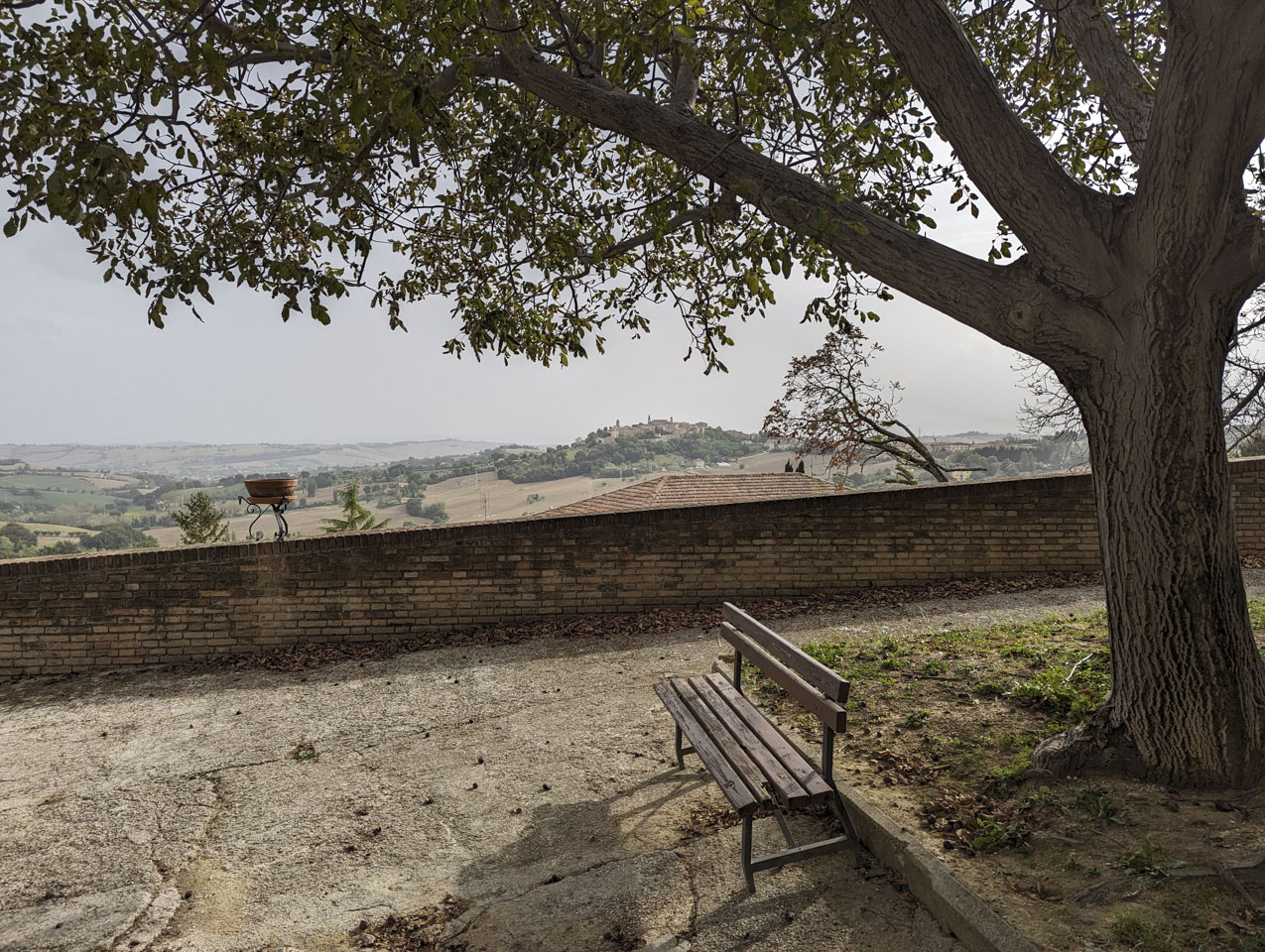 Mondavio Italy seen from a park in Orciano di Pesaro
