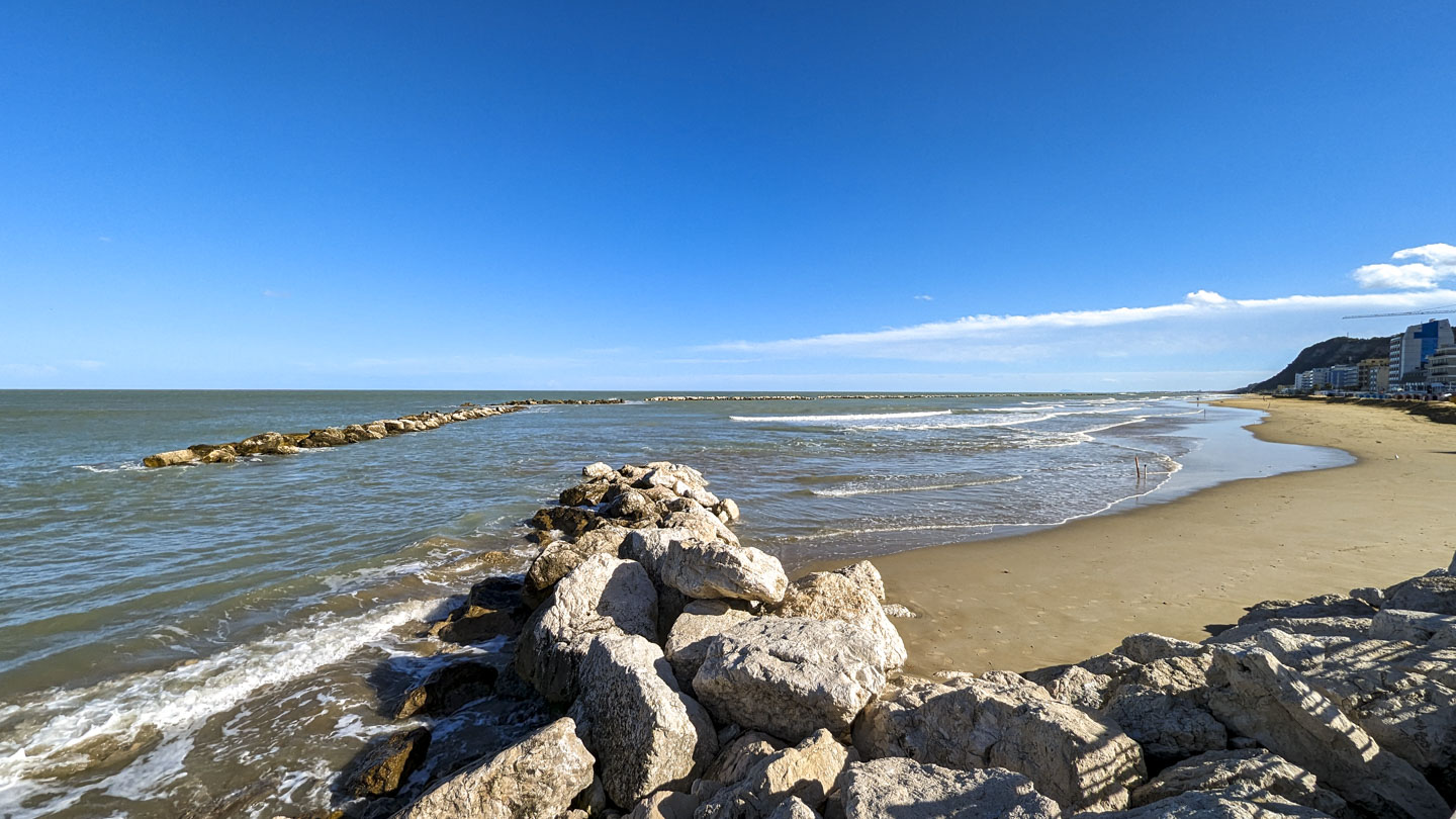 Looking south from Pesaro
