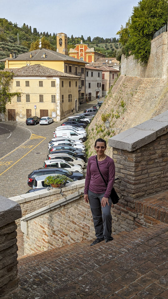 Anne standing on the stairs