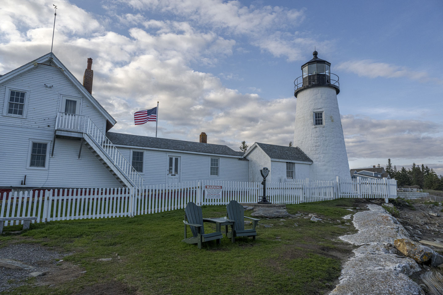 Pemaquid Light from the back, which is the side facing the water.